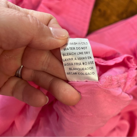 Gorgeous pink Entro pleated ruffle top dress size medium - Picture 9 of 9